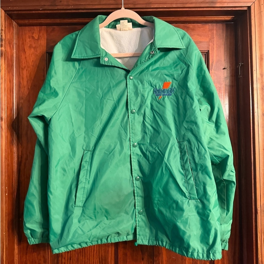 Vintage Hartwell Green Snap-Button Jacket with Gatorade  Logo
